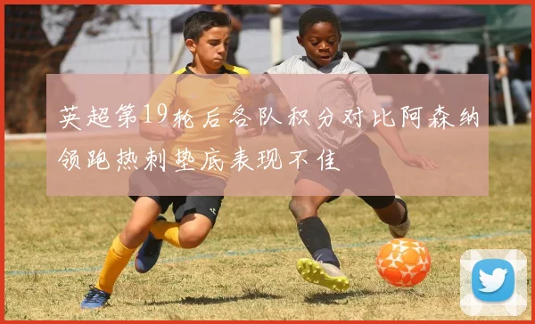 英超第19轮后各队积分对比阿森纳领跑热刺垫底表现不佳